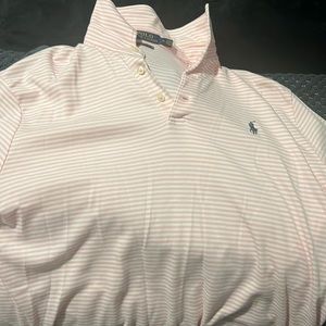 Men’s Pink striped POLO shirt
